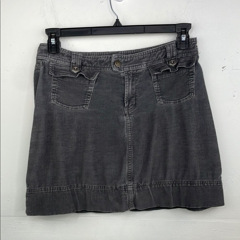 Patagonia Corduroy Gray Mini Skirt women’s size 6 organic cotton